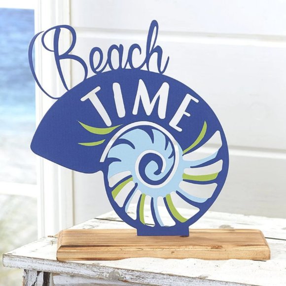 "Beach Time" Summer Tabletop Sign - Picture 1 of 1